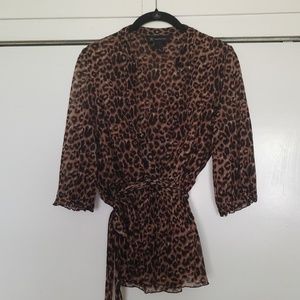 Leopard print blouse from INC